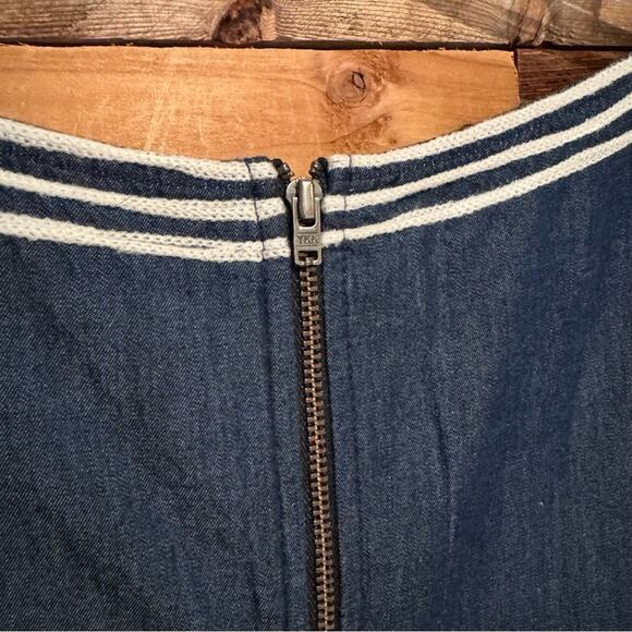 eShakti Embellished Cotton Chambray Belted Short Sleeve Midi Dress Modest Dressy - Picture 11 of 14